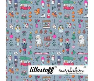 Bio Baumwolle Lillestoff - Weihnachtsdoodle